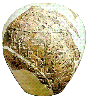 Głowica maczugi króla Skorpiona z Hierakonpolis. h=32 cm