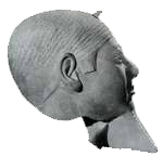 Alabastrowa głowa pochodząca z świątyni dolnej Menkaure. Powszechnie identyfikowana z Szepseskafem choć istnieją opinie że może to być jeszcze jedno przedstawienie króla Menkaure