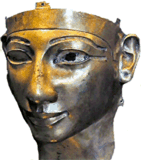 Golf funerary mask from royal tombs at Tanis. Cairo Museum