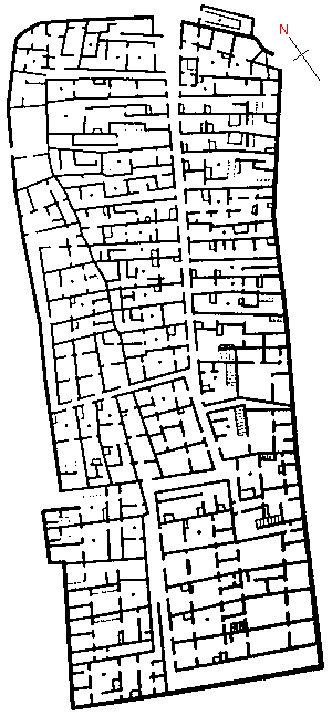 Plan of the workmen's village at Deir el-Medina.