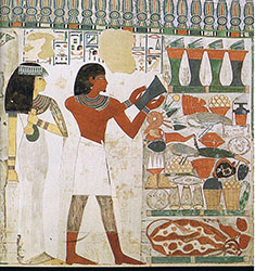 offering scene - Nakht and his wife Taui